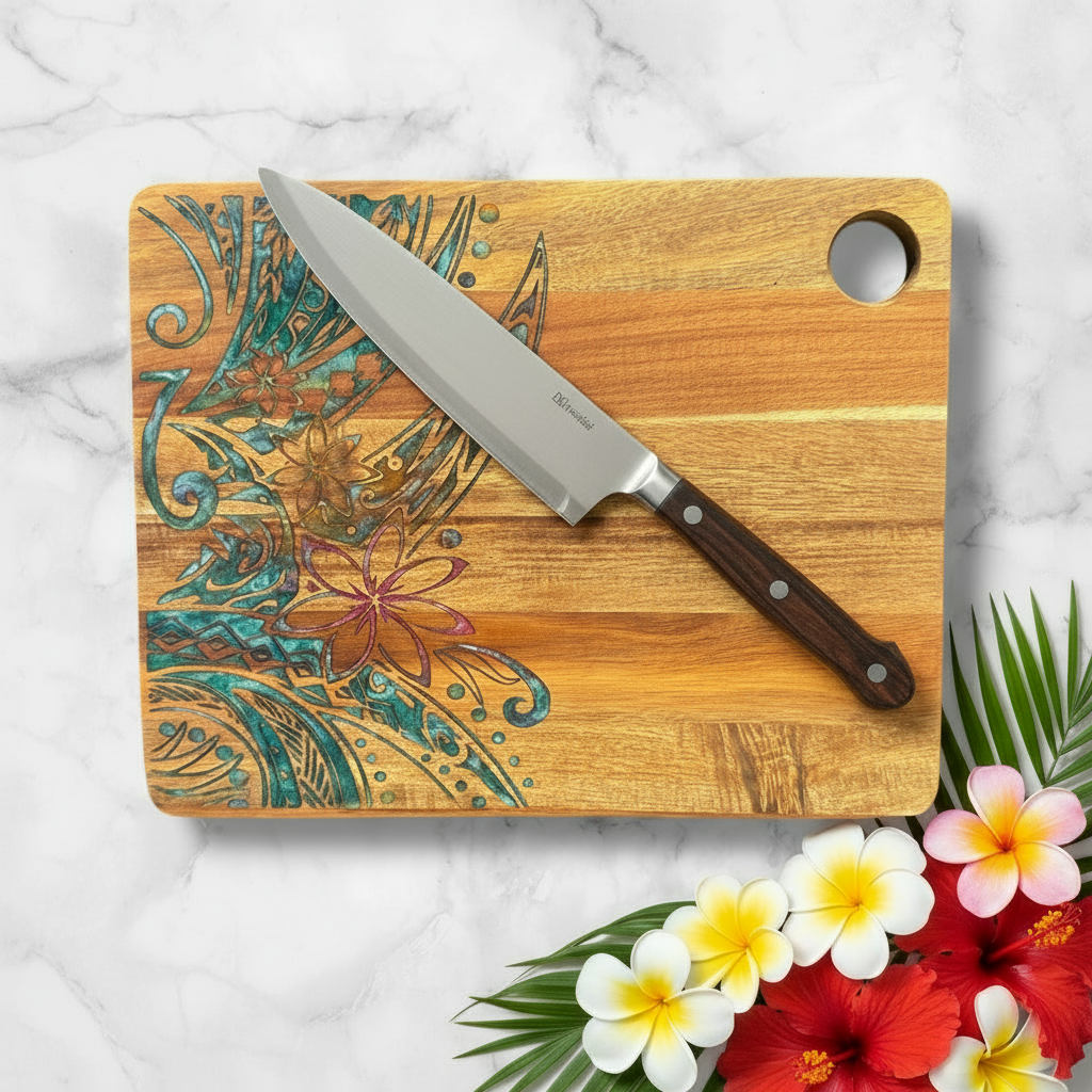 Tribal Flower Cutting Board