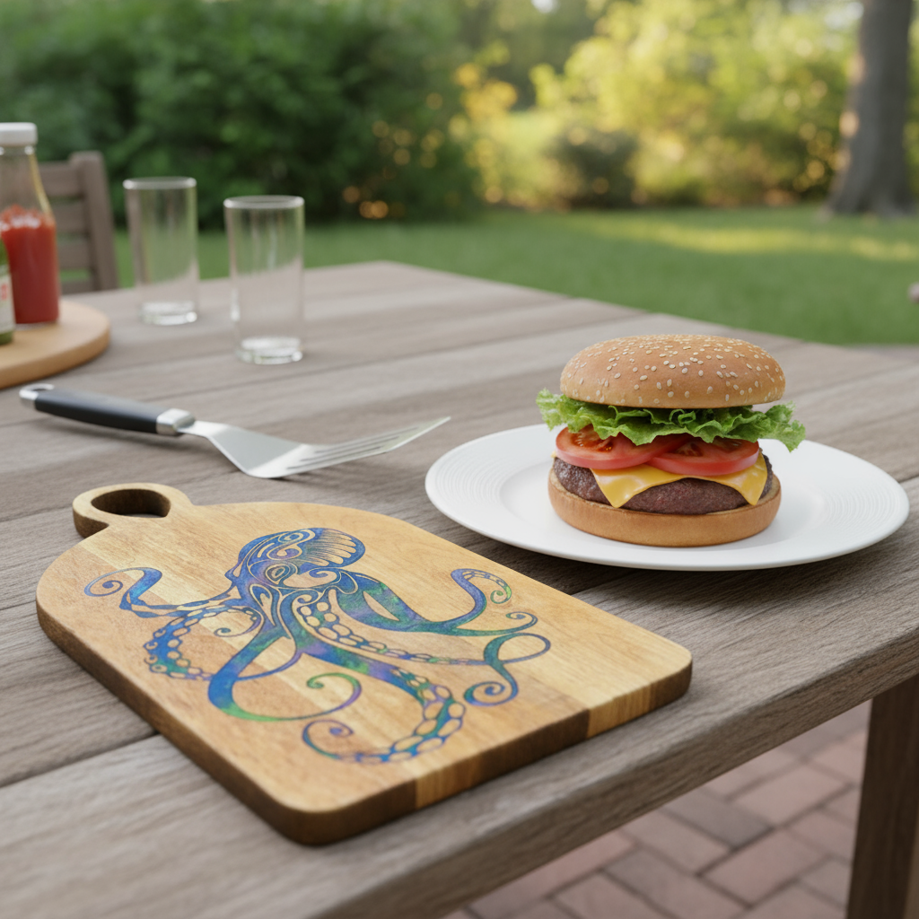 Octopus (Hawaiian He'e) Cutting Board