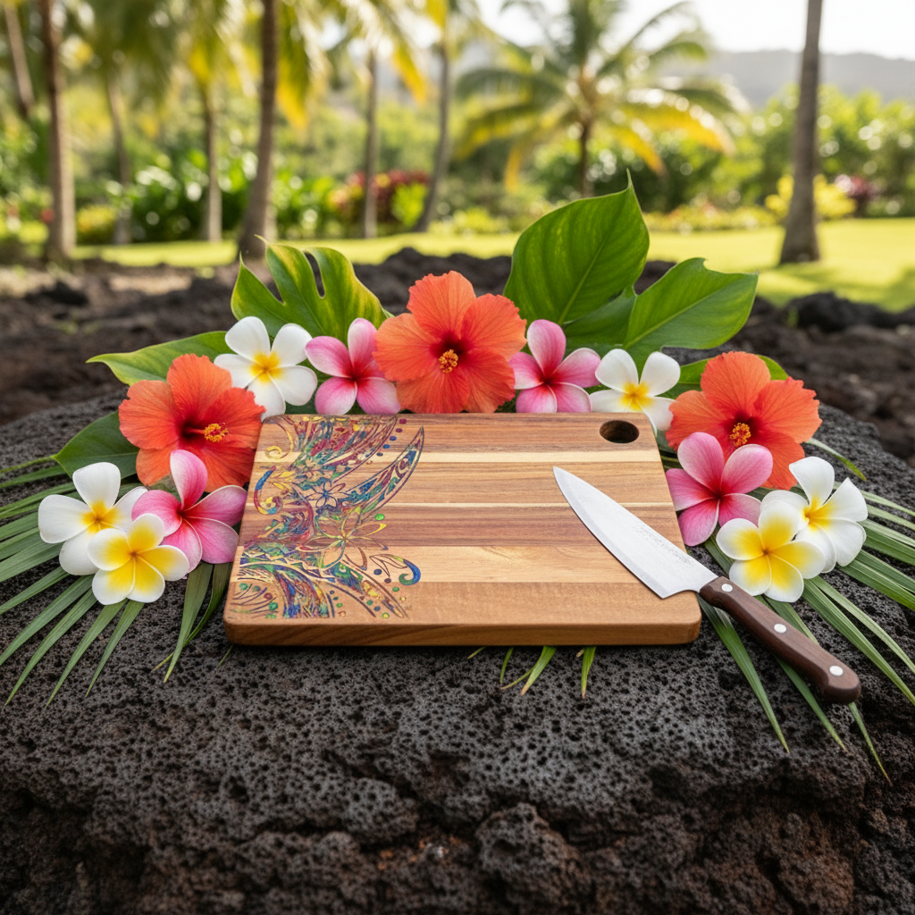 Tribal Flower Cutting Board