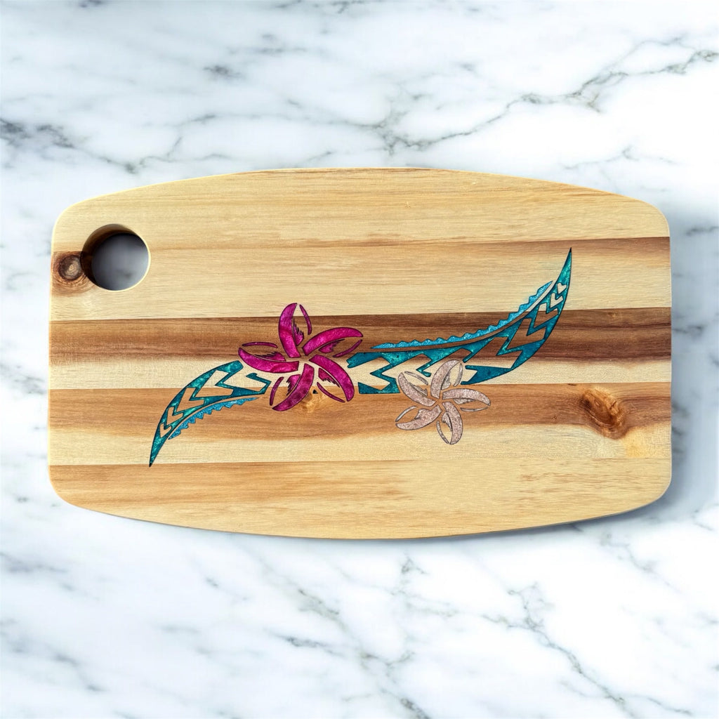 Tribal Plumeria Cutting Board