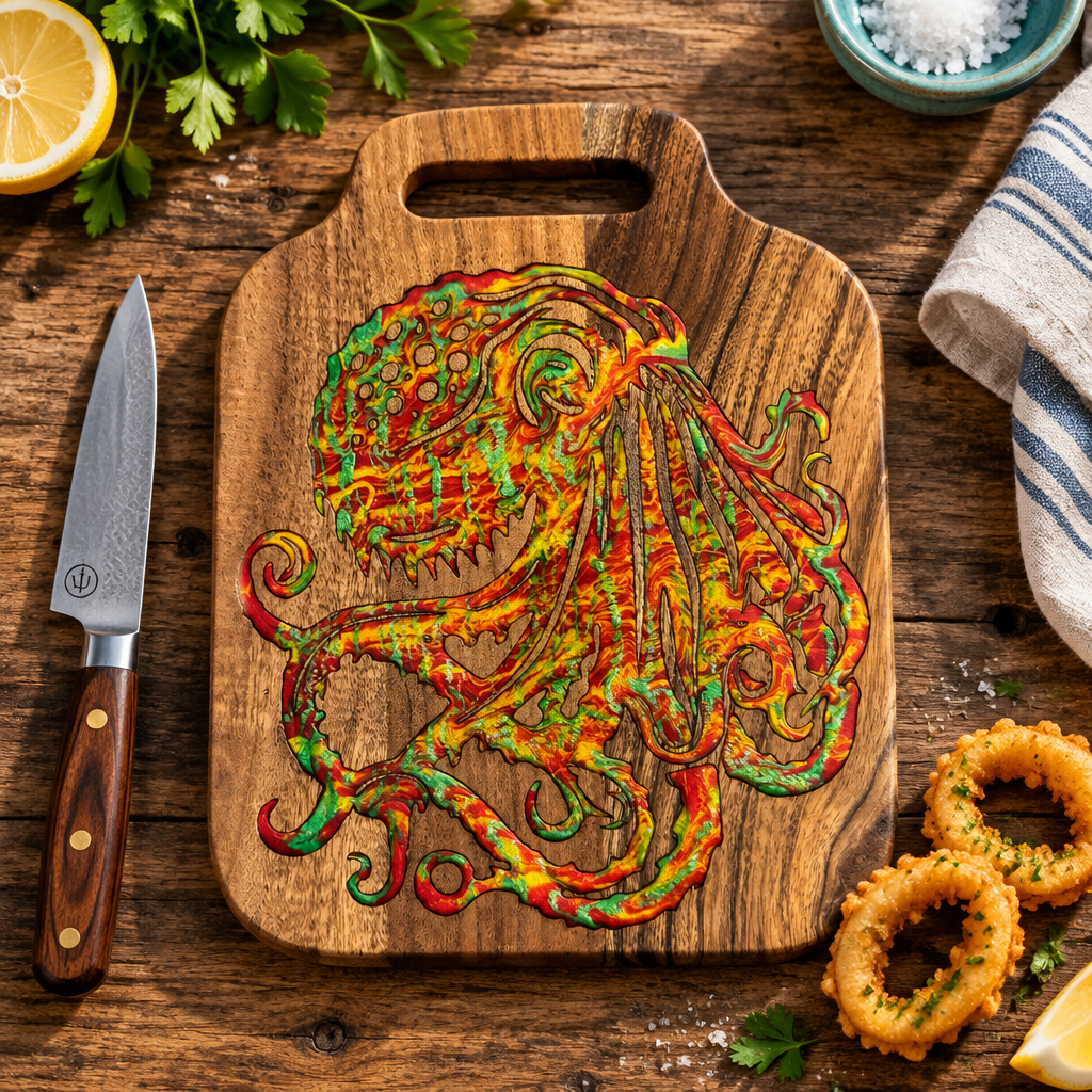 Small Hawaiian Octopus Cutting Board