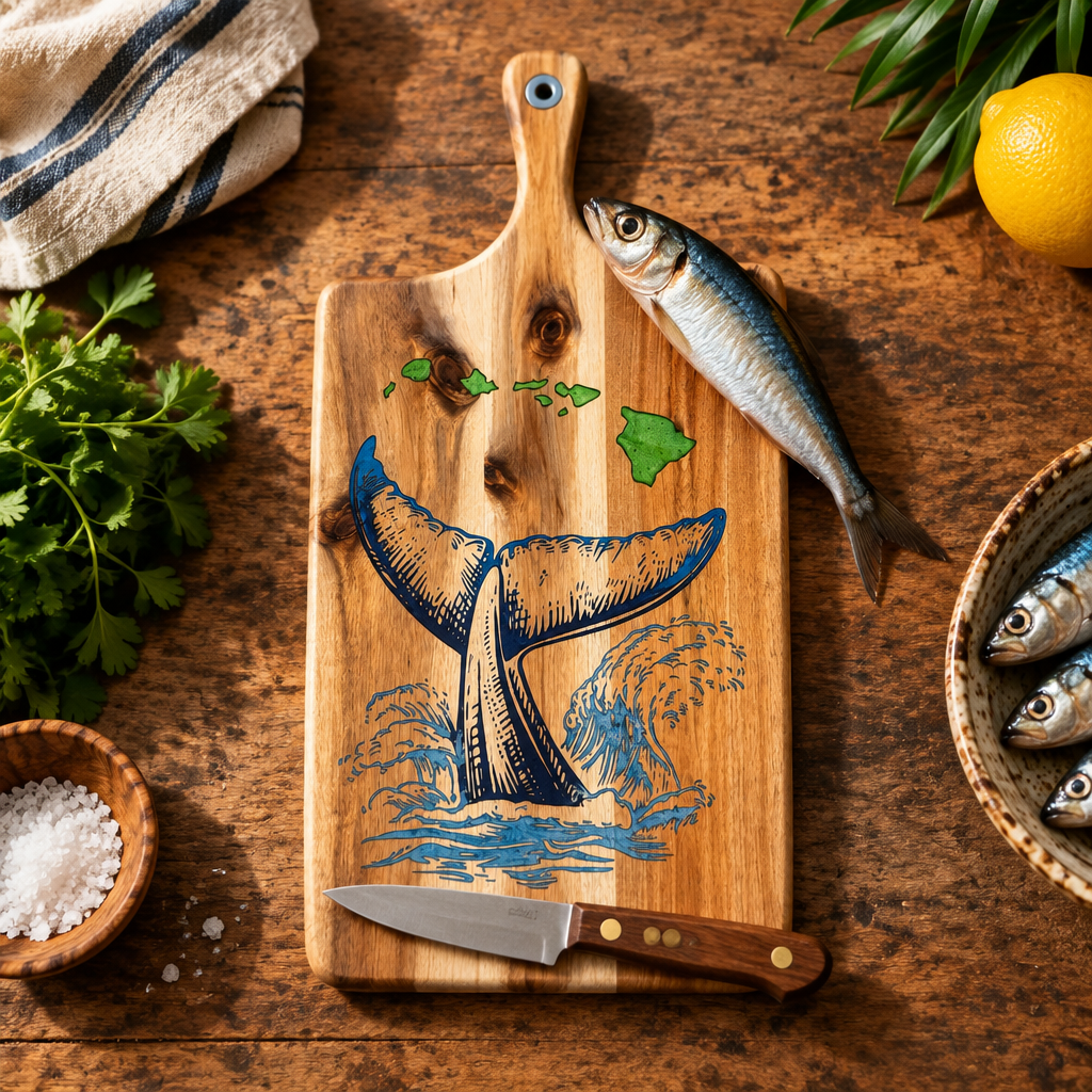 Whale Tail Islands Cutting Board