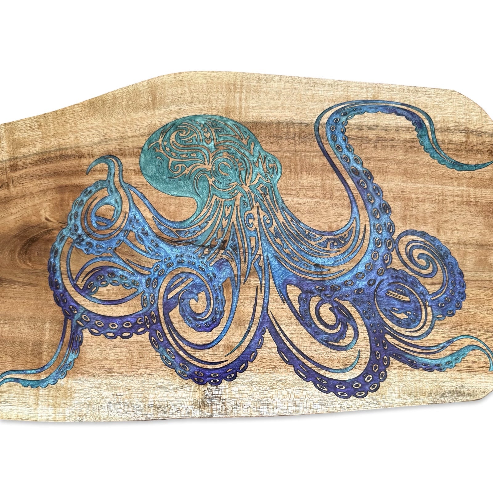 Octopus (Hawaiian He'e) Live Edge Cutting Board