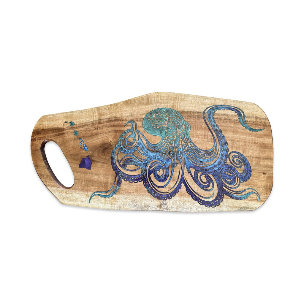 Octopus (Hawaiian He'e) Live Edge Cutting Board